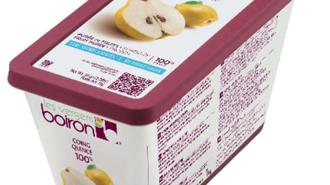 Nouvelle purée surgelée de coing sans sucres ajoutés Les vergers Boiron 